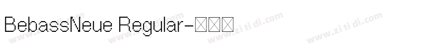 BebassNeue Regular字体转换